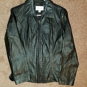 Black leather jacket